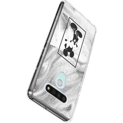 Disney Mickey Mouse Shape on Marble LG Stylo 6 Clear Case