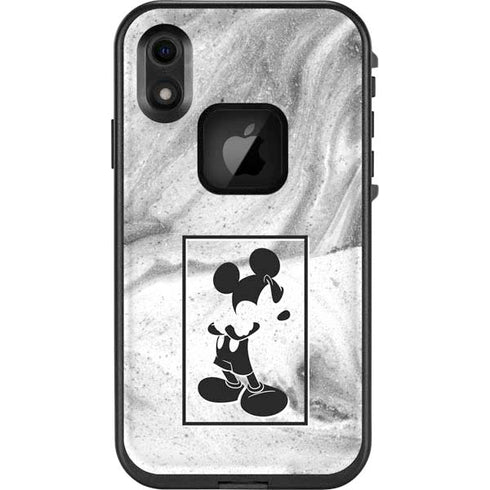 Disney Mickey Mouse Shape on Marble LifeProof Fre iPhone Skin