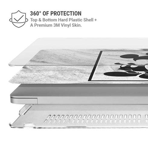 Disney Mickey Mouse Shape on Marble MacBook Air 15in (2023-2025) Case plus Skin