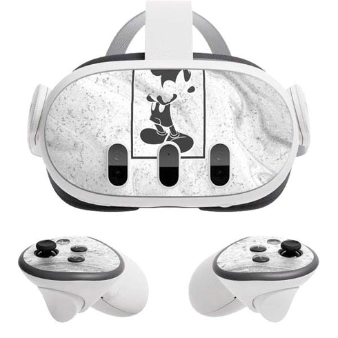 Disney Mickey Mouse Shape on Marble Meta Quest 3 Skin