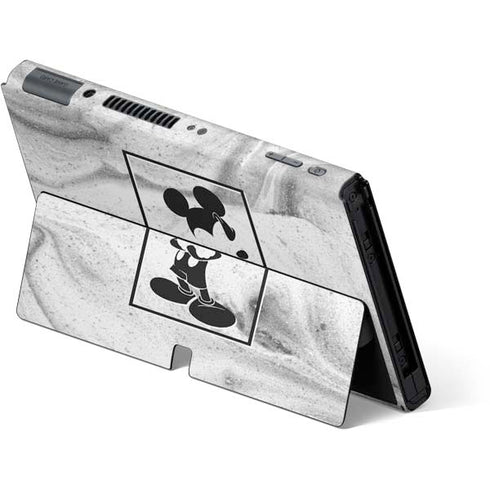 Disney Mickey Mouse Shape on Marble Nintendo Switch OLED (2021) Skin