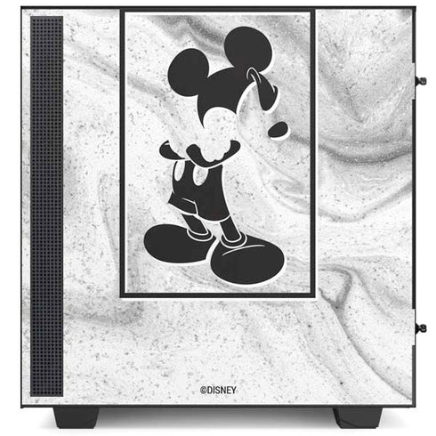 Disney Mickey Mouse Shape on Marble NZXT H510 Compact ATX Mid-Tower Case Skin
