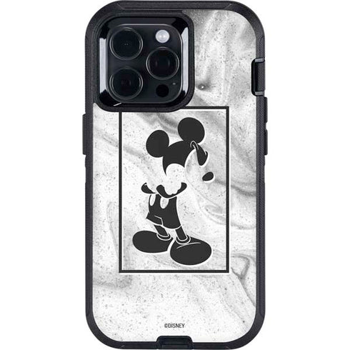 Disney Mickey Mouse Shape on Marble Otterbox Defender iPhone Skin