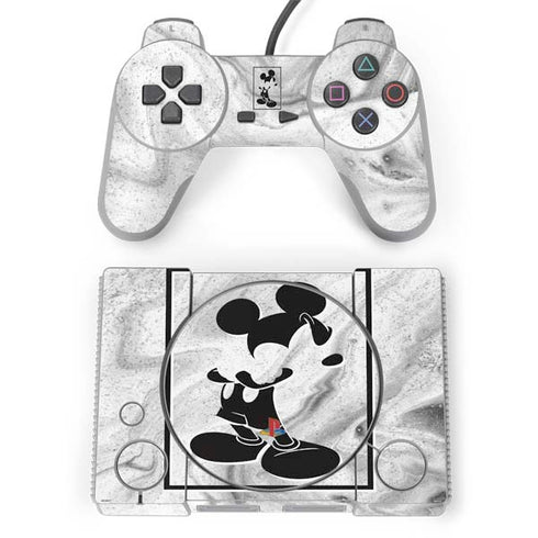 Disney Mickey Mouse Shape on Marble PlayStation Classic Bundle Skin