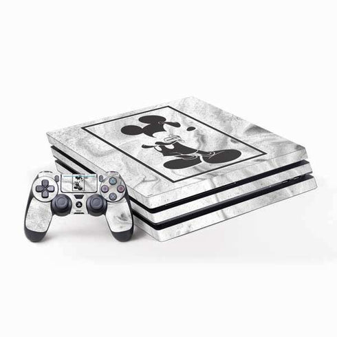 Disney Mickey Mouse Shape on Marble PS4 Pro Bundle Skin