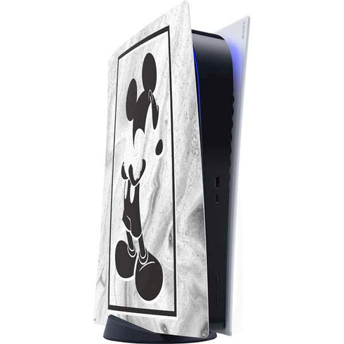 Disney Mickey Mouse Shape on Marble PS5 Digital Edition Console Skin