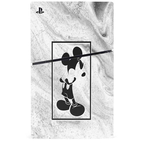 Disney Mickey Mouse Shape on Marble PS5 Slim Disk Bundle Skin
