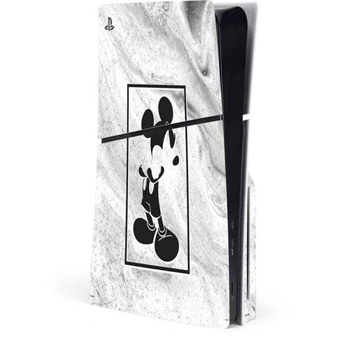 Disney Mickey Mouse Shape on Marble PS5 Slim Disk Console Skin