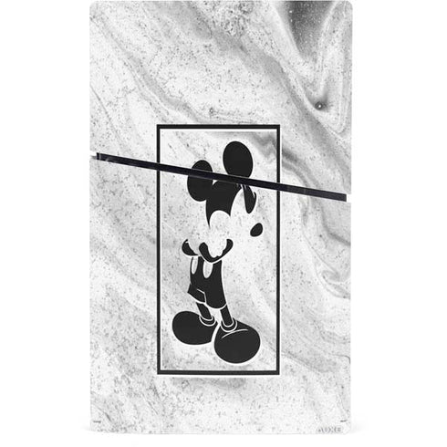 Disney Mickey Mouse Shape on Marble PS5 Slim Digital Edition Console Skin