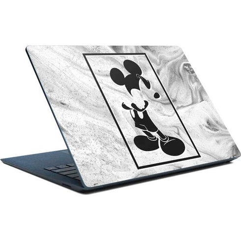 Disney Mickey Mouse Shape on Marble Surface Laptop Skin