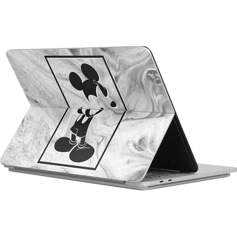 Disney Mickey Mouse Shape on Marble Surface Laptop Studio Skin