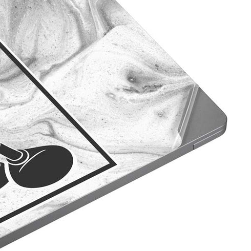 Disney Mickey Mouse Shape on Marble Universal Laptop 12in (9.8 x 6.8in) Skin