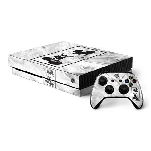 Disney Mickey Mouse Shape on Marble Xbox One X Bundle Skin