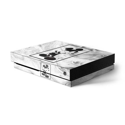 Disney Mickey Mouse Shape on Marble Xbox One X Console Skin