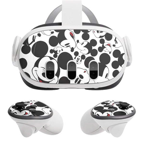 Disney Mickey Mouse Face Pattern Meta Quest 3 Skin