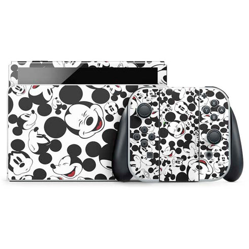 Disney Mickey Mouse Face Pattern Nintendo Switch OLED (2021) Skin