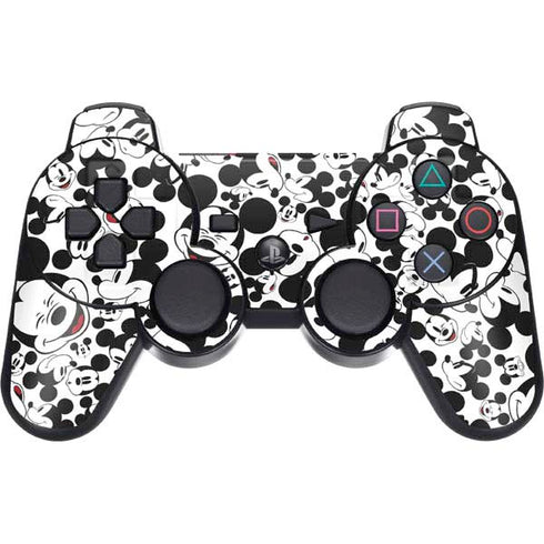 Disney Mickey Mouse Face Pattern PS3 Dual Shock wireless controller Skin