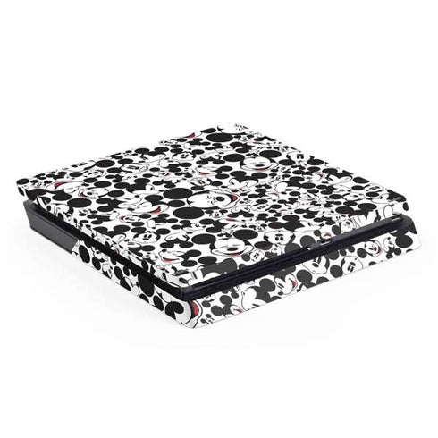 Disney Mickey Mouse Face Pattern PS4 Slim Skin