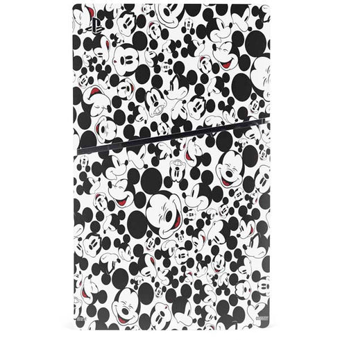 Disney Mickey Mouse Face Pattern PS5 Slim Disk Bundle Skin