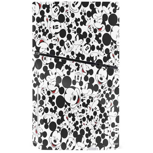 Disney Mickey Mouse Face Pattern PS5 Slim Disk Bundle Skin