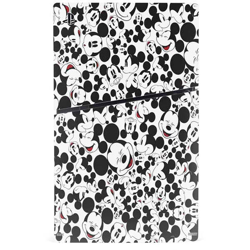 Disney Mickey Mouse Face Pattern PS5 Slim Disk Console Skin