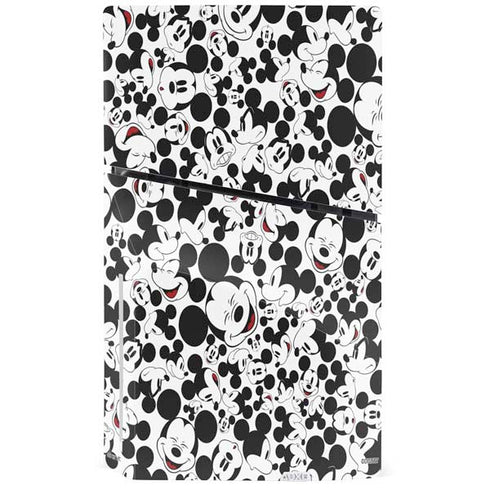 Disney Mickey Mouse Face Pattern PS5 Slim Disk Console Skin