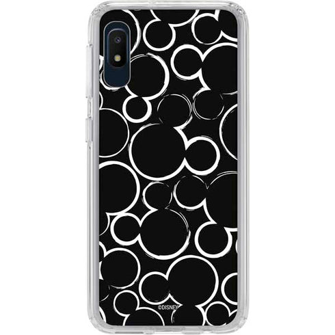 Disney Mickey Mouse Logo Pattern Galaxy A10e Clear Case