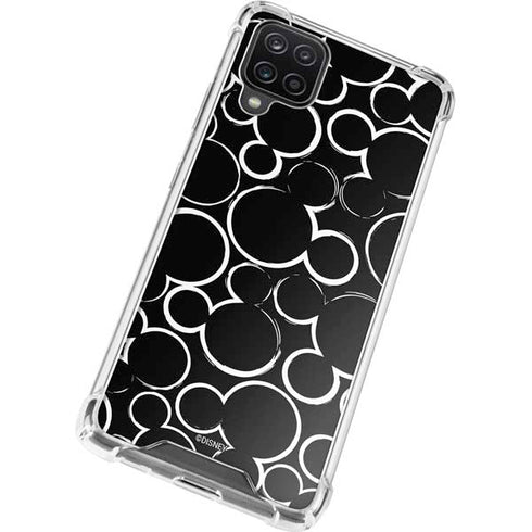 Disney Mickey Mouse Logo Pattern Galaxy A12 Clear Case