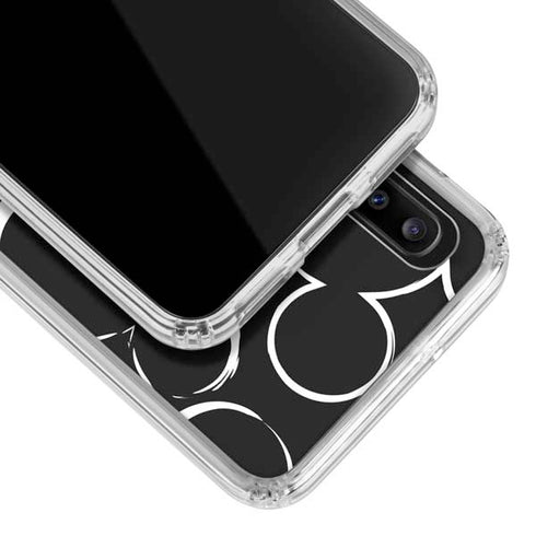 Disney Mickey Mouse Logo Pattern Galaxy A20 Clear Case