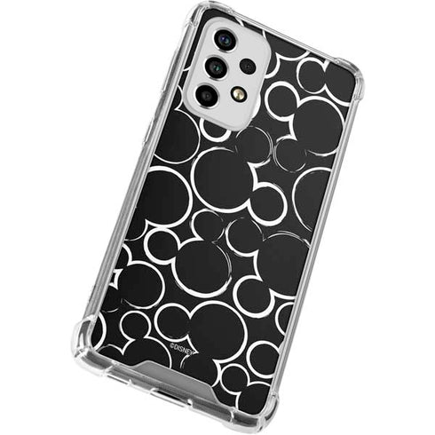 Disney Mickey Mouse Logo Pattern Galaxy A33 5G Clear Case