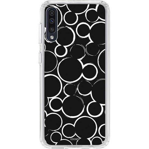 Disney Mickey Mouse Logo Pattern Galaxy A50 Clear Case