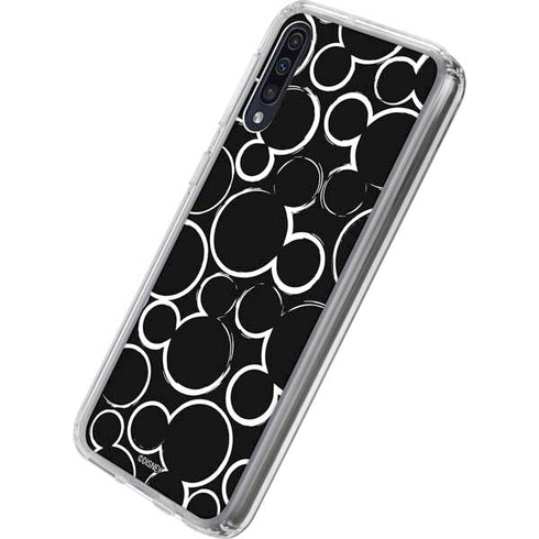Disney Mickey Mouse Logo Pattern Galaxy A50 Clear Case