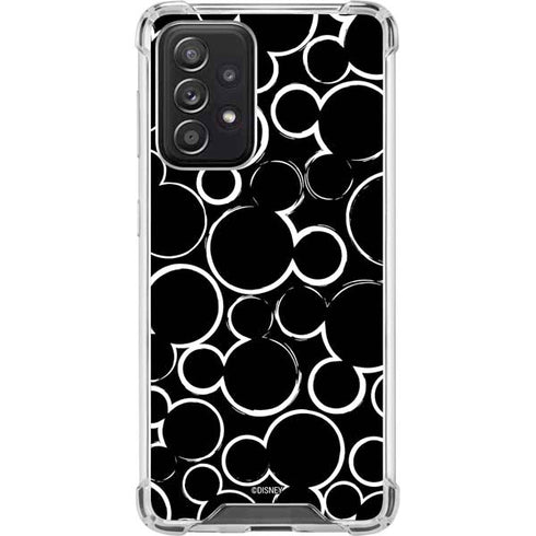 Disney Mickey Mouse Logo Pattern Galaxy A52 5G Clear Case