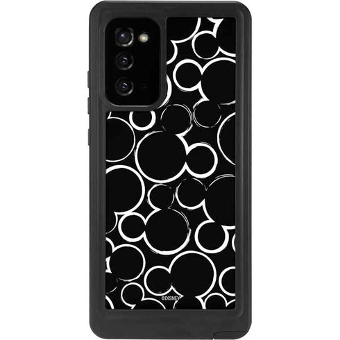 Disney Mickey Mouse Logo Pattern Galaxy Note20 5G Waterproof Case