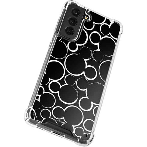 Disney Mickey Mouse Logo Pattern Galaxy S21 5G Clear Case