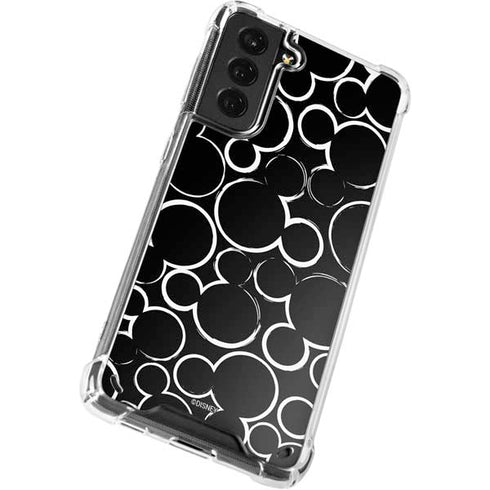 Disney Mickey Mouse Logo Pattern Galaxy S21 Plus 5G Clear Case