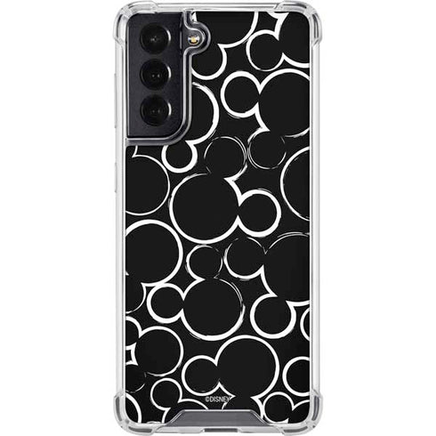 Disney Mickey Mouse Logo Pattern Galaxy S22 Clear Case
