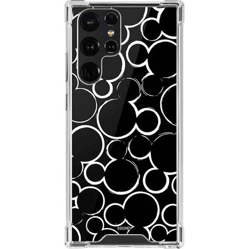 Disney Mickey Mouse Logo Pattern Galaxy S22 Ultra Clear Case