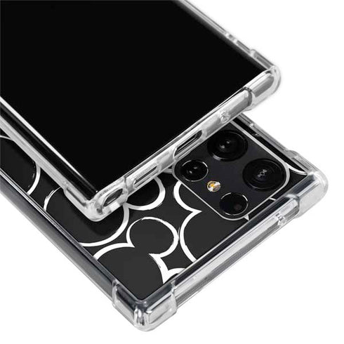 Disney Mickey Mouse Logo Pattern Galaxy S22 Ultra Clear Case