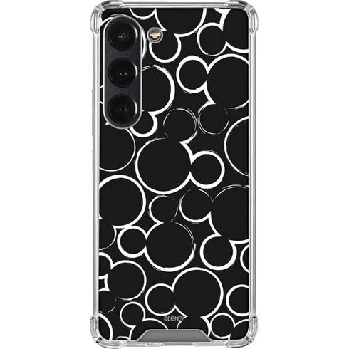 Disney Mickey Mouse Logo Pattern Galaxy S23 Clear Case