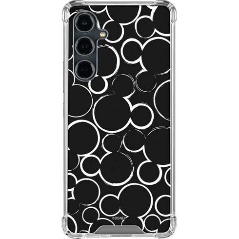 Disney Mickey Mouse Logo Pattern Galaxy S23 FE Clear Case