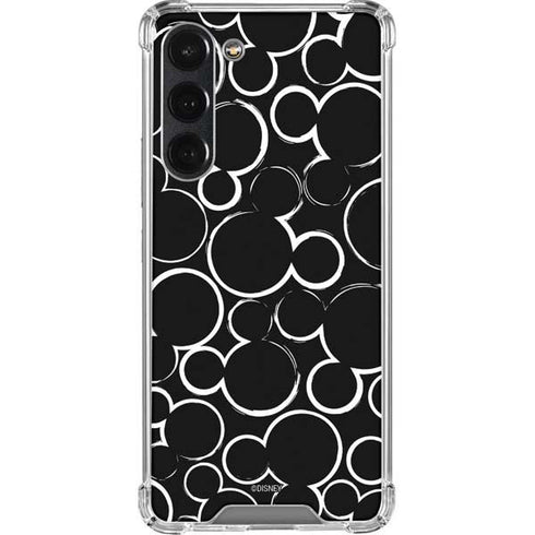 Disney Mickey Mouse Logo Pattern Galaxy S23 Plus Clear Case