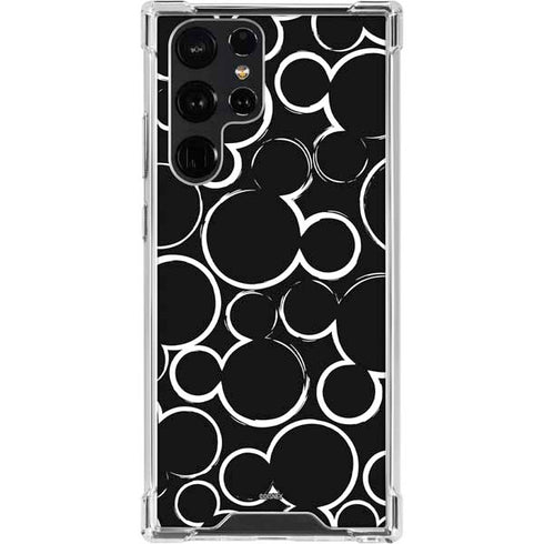 Disney Mickey Mouse Logo Pattern Galaxy S23 Ultra Clear Case