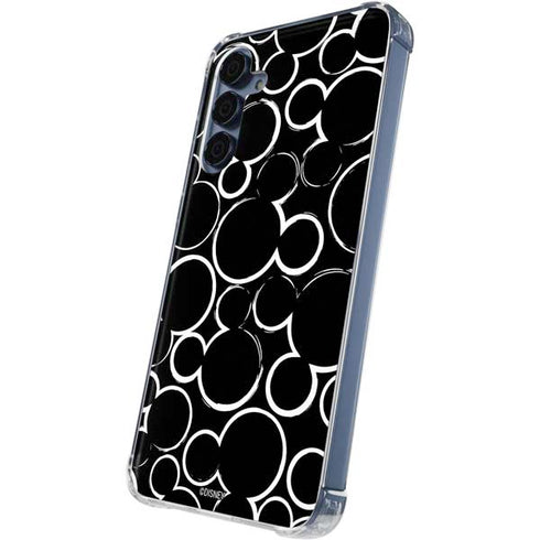 Disney Mickey Mouse Logo Pattern Galaxy S24 Clear Case