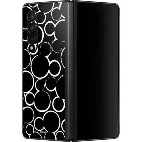 Disney Mickey Mouse Logo Pattern Galaxy Z Fold3 5G Skin