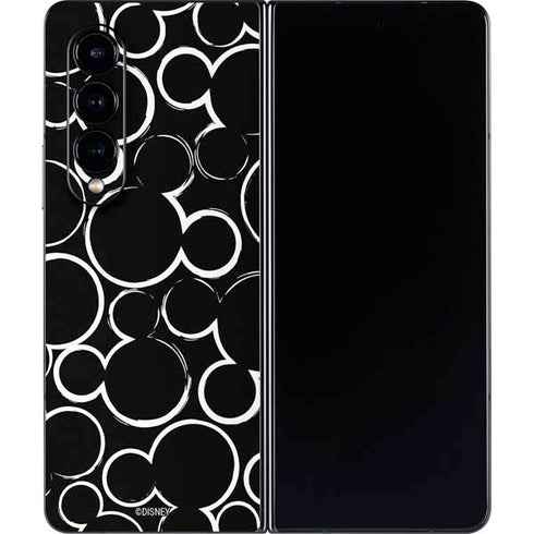 Disney Mickey Mouse Logo Pattern Galaxy Z Fold4 5G Skin