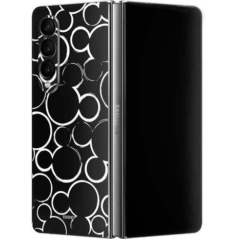 Disney Mickey Mouse Logo Pattern Galaxy Z Fold4 5G Skin