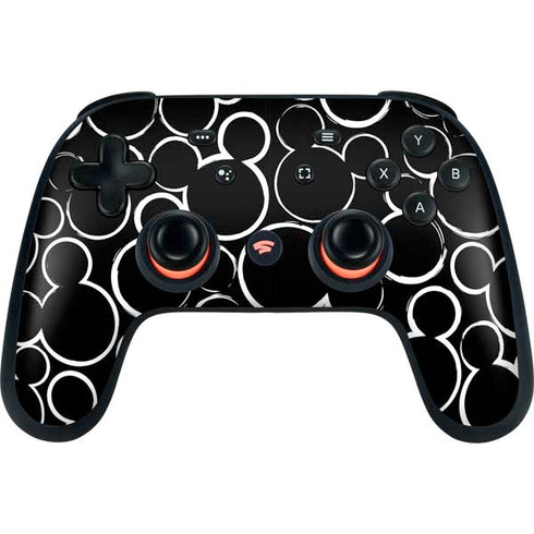 Disney Mickey Mouse Logo Pattern Google Stadia Controller Skin