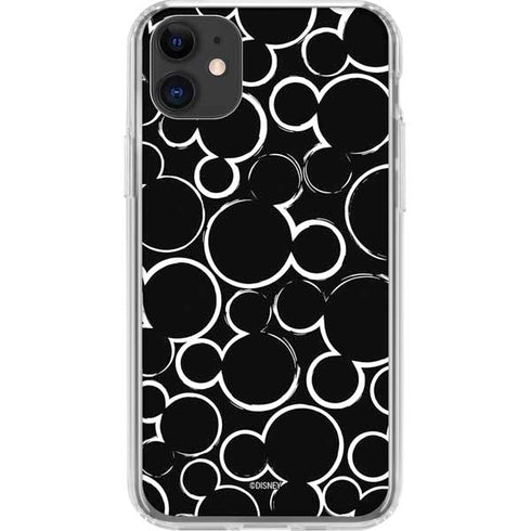 Disney Mickey Mouse Logo Pattern iPhone 11 Clear Case