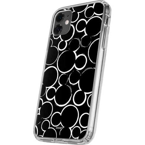 Disney Mickey Mouse Logo Pattern iPhone 11 Clear Case